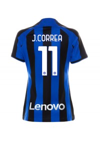 Inter Milan Joaquin Correa #11 Voetbaltruitje Thuis tenue Dames 2022-23 Korte Mouw